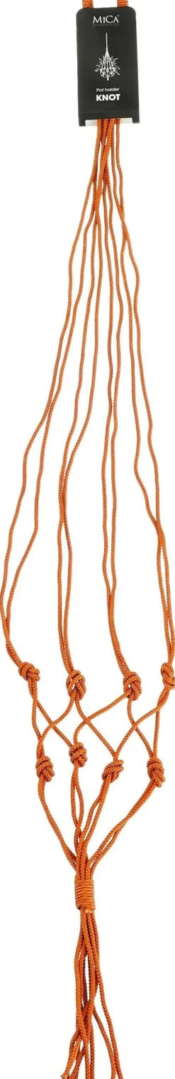 Hot Mica Decorations Makramee Blumenampel Knoten pfirsich H 140 cm Blumenampeln & Pflanzenhalter