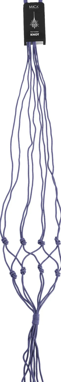 Mica Decorations Makramee Blumenampel Knoten violett H 140 cm Blumenampeln & Pflanzenhalter