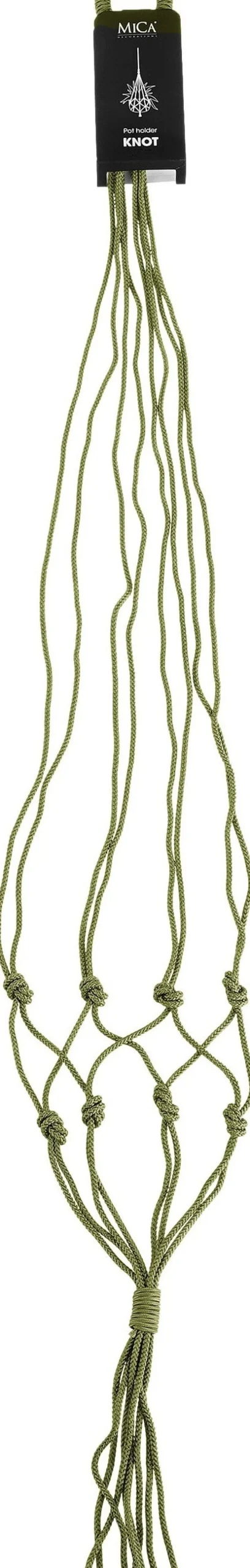 Hot Mica Decorations Makramee Blumenampel Knoten grün H 140 cm Blumenampeln & Pflanzenhalter