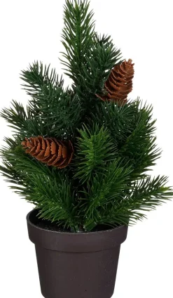 Outlet Mica Decorations Mini-Weihnachtsbaum Ivo mit Tannenzapfen D 7,5 H 24 cm Weihnachtsfiguren & -Objekte