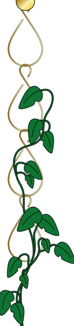 Best Mica Decorations Pflanzenstütze Tropfen gold D 15 H 30 cm Blumenampeln & Pflanzenhalter|Haken & Bügel