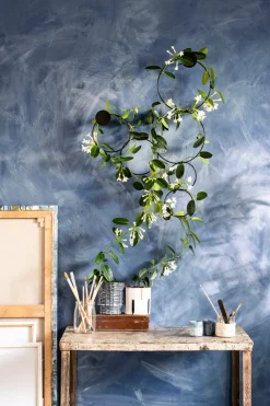 Best Mica Decorations Pflanzenstütze Kreis schwarz D 28 cm Blumenampeln & Pflanzenhalter|Haken & Bügel