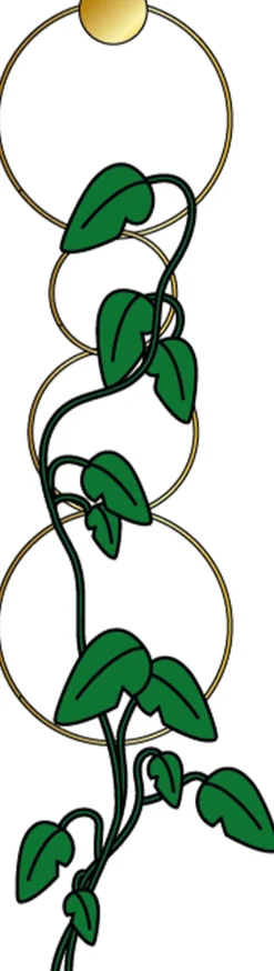 Mica Decorations Pflanzenstütze Kreis gold D 28 cm Blumenampeln & Pflanzenhalter|Haken & Bügel