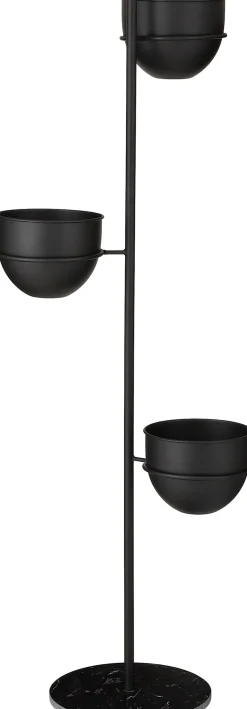 New Mica Decorations Pflanzenständer schwarz 40 x 33 x 140 cm Blumenständer