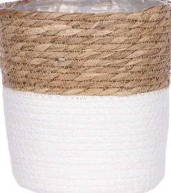 Hot Mica Decorations Pflanzkorb Rachel weiß D 14 cm H 14 cm Pflanzkörbe|Pflanzkörbe