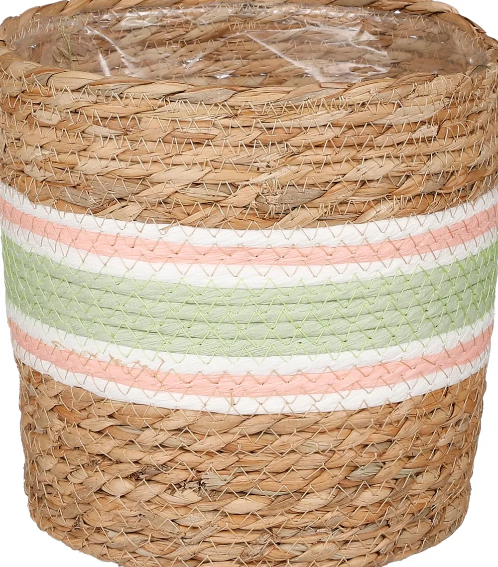 Discount Mica Decorations Pflanzkorb Rachel hellgrün D 19 H 19 cm Pflanzkörbe|Pflanzkörbe