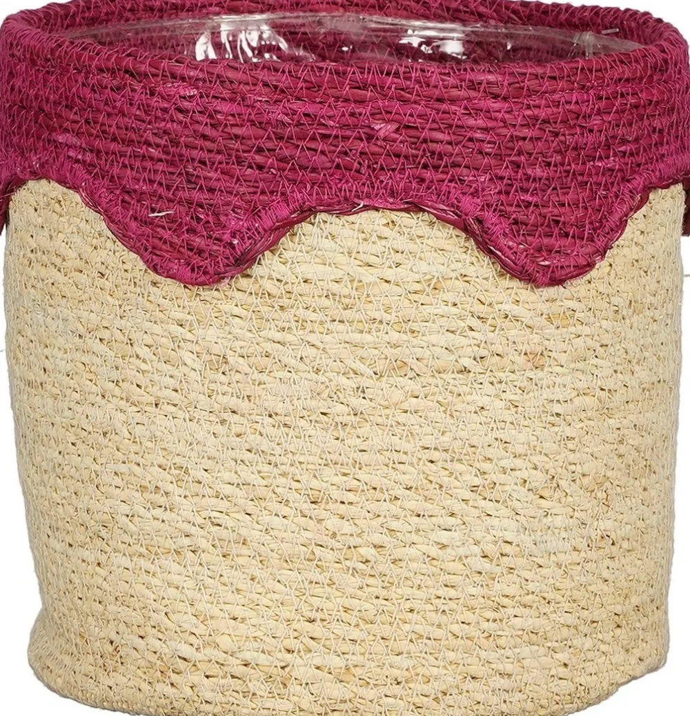 Clearance Mica Decorations Pflanzkorb Ella rosa D 20 H 20 cm Pflanzkörbe|Pflanzkörbe