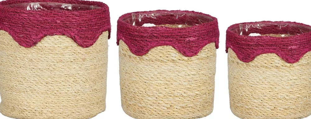 Clearance Mica Decorations Pflanzkorb Ella rosa D 20 H 20 cm Pflanzkörbe|Pflanzkörbe