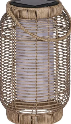 Discount Mica Decorations Solar-Laterne Peak braun D 18,5 H 29,5 cm Solar Gartenleuchten|Tischleuchten