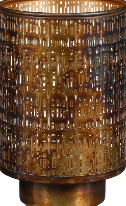 Outlet Mica Decorations Teelichthalter Harmony gold D 16 H 23,5 cm Teelichthalter