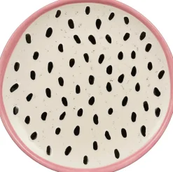 Sale Mica Decorations Teller Exotica weiß/rosa D 20,5 H 2 cm Geschirr & Gläser