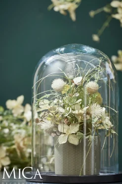 Best Mica Decorations Teller für Glasglocke Hella schwarz D 23,5 cm H 2 cm Glasglocken