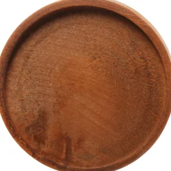 Discount Mica Decorations Teller für Glasglocke Hella Holz dunkel D 17,5 cm H 2 cm Glasglocken