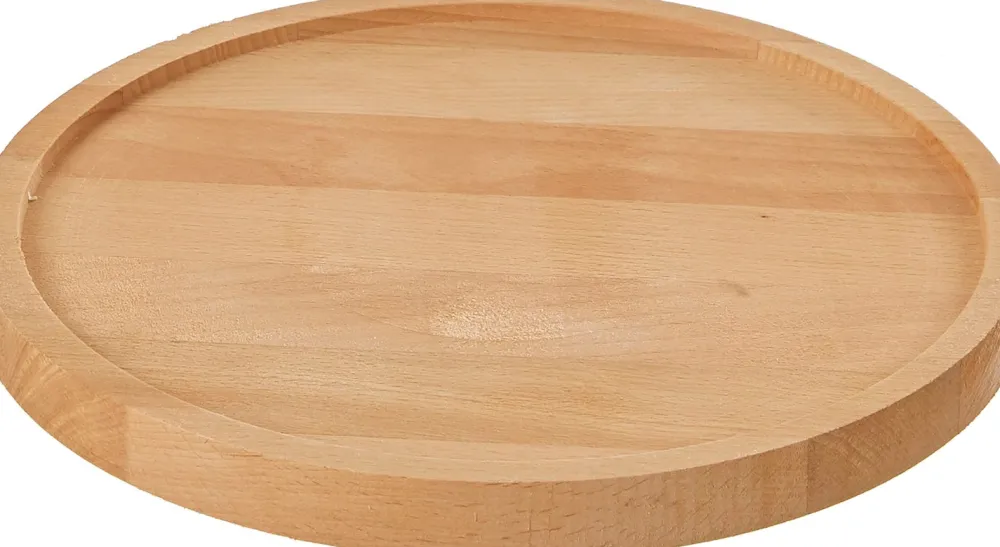 Hot Mica Decorations Teller für Glasglocke Hella Holz hell D 21,5 cm H 2 cm Glasglocken