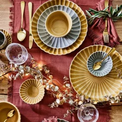 Sale Mica Decorations Teller gelb Pesca D 20,5 H 3 cm Geschirr & Gläser