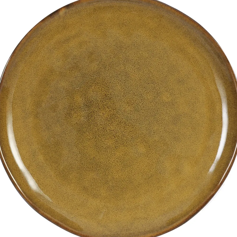 Discount Mica Decorations Teller Tabo gelb D 20 cm H 2 cm Geschirr & Gläser