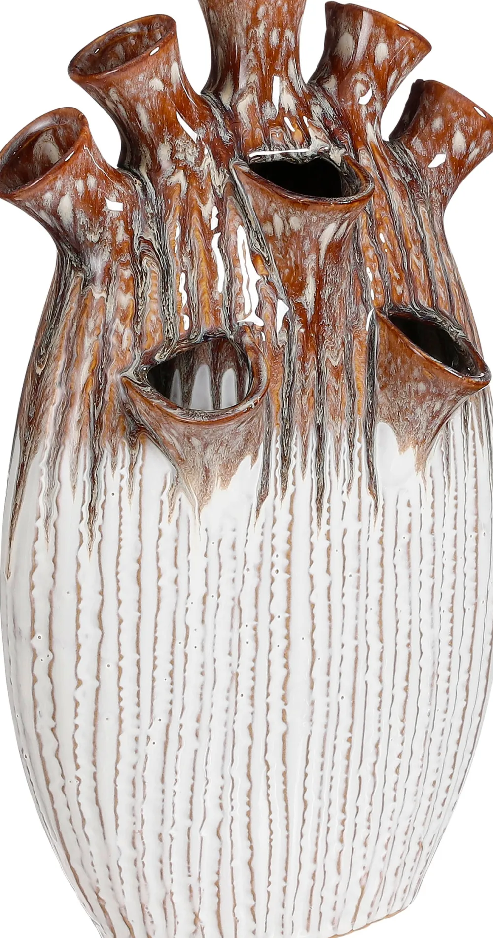 Best Mica Decorations Tulpenvase Saul braun 25 x 15,5 x 42 cm Blumentöpfe & Pflanzgefäße|Vasen & Krüge