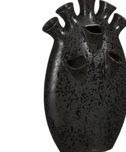 Discount Mica Decorations Tulpenvase Saul schwarz 25 x 15,5 x 42 cm Vasen & Krüge|Blumentöpfe & Pflanzgefäße