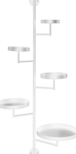 Outlet Mica Decorations Wand-Pflanzenregal Perry weiß 36 x 30 x 120 cm Wandregale & Hakenleisten