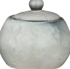 Sale Mica Decorations Zuckerdose Tabo grau D 8 cm H 10 cm Aufbewahrung & Mitnehmen