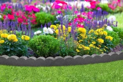 Discount Multy Home Beeteinfassung Scallop grau 120 x 10 x 5 cm Beeteinfassungen & Rasenkanten