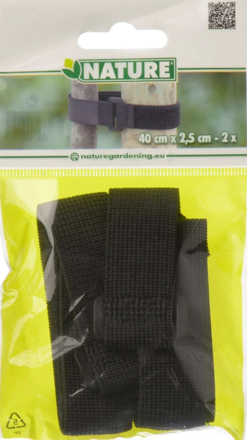 New Nature Baumbinder mit Klettverschluss und Schnalle 40 x 2,5 cm 2 St. Rankhilfen|Bindematerial