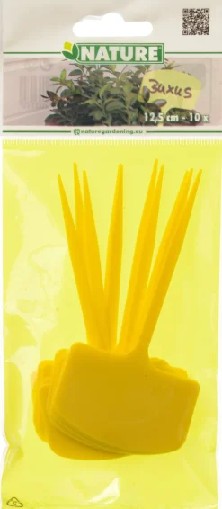 Outlet Nature Pflanzenschilder 12,5 cm gelb 10 St. Pflanzenschilder