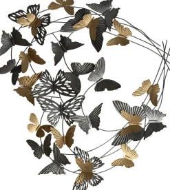 Sale ntratuin Outdoor-Wanddeko Schmetterling gold / silber 74,5 x 6 x 68,5 cm Outdoor-Wanddeko