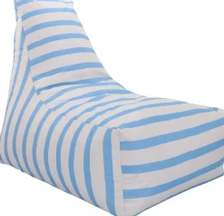 Overseas Sitzsack blau / weiß 85 x 70 x 80 cm Sitzsäcke