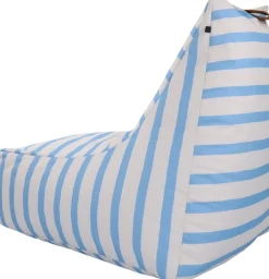 Overseas Sitzsack blau / weiß 85 x 70 x 80 cm Sitzsäcke