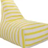 Hot Overseas Sitzsack gelb / weiß 85 x 70 x 80 cm Sitzsäcke