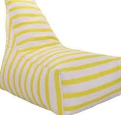 Hot Overseas Sitzsack gelb / weiß 85 x 70 x 80 cm Sitzsäcke