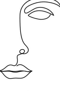 PB-Collection Bild Half Face weiß 30 x 40 x 2 cm Wandbilder & Gemälde