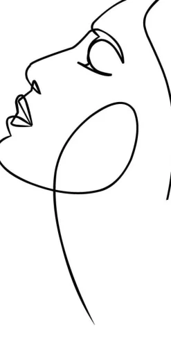 Discount PB-Collection Bild Head weiß 30 x 40 x 2 cm Wandbilder & Gemälde