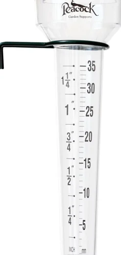 New Peacock Regenmesser transparent D 8,5 H 28 cm Regenmesser