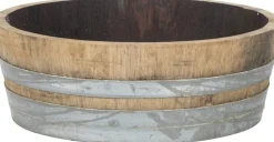 Online Pflanzkübel Weinfass naturell / grau D 65 H 20 cm Blumentöpfe|Blumentöpfe & Pflanzgefäße