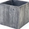 Online Pflanzkübel Wood 44 x 44 x 42 cm grau Blumentöpfe|Blumentöpfe & Pflanzgefäße