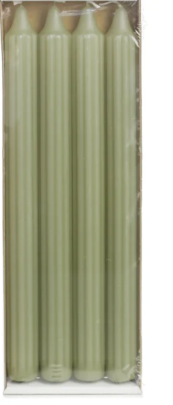 Sale Rustik Lys Stabkerzen Groov grün 9 Std. 4 St. Stabkerzen
