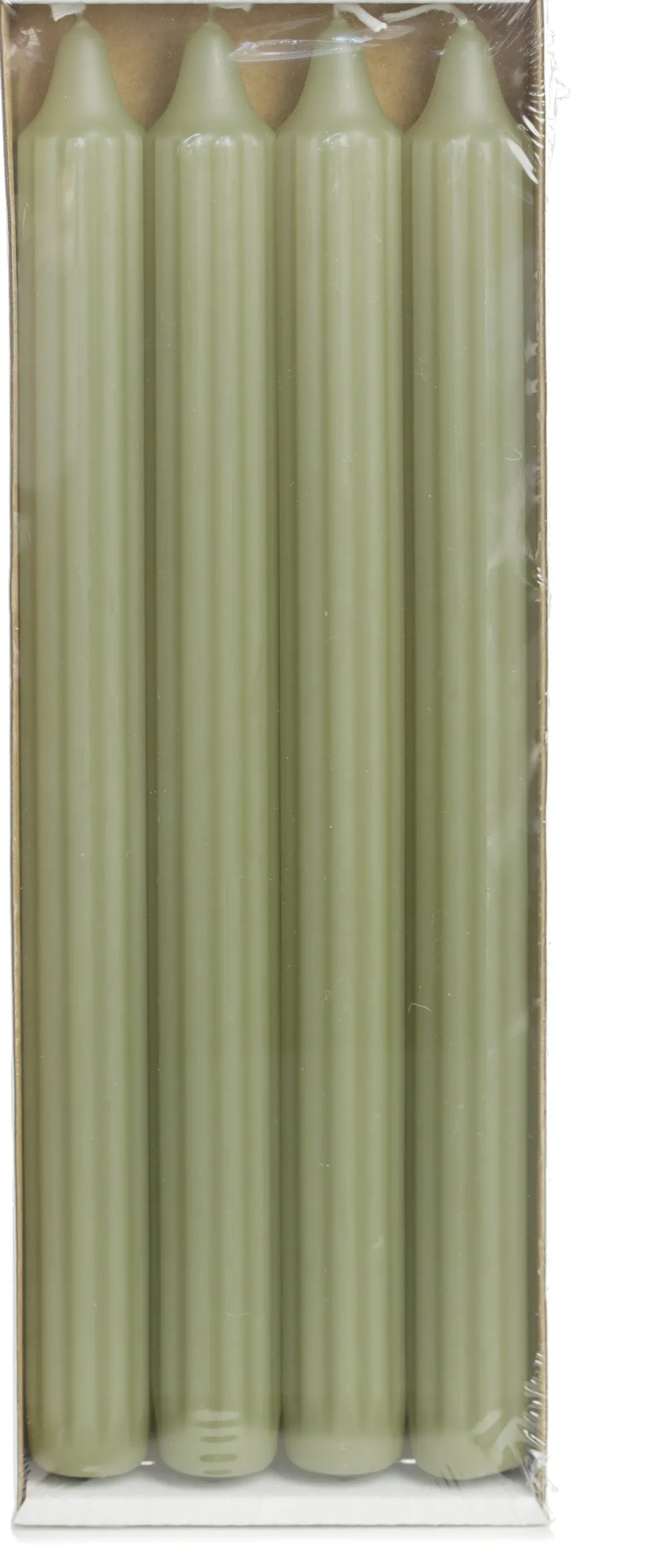 Sale Rustik Lys Stabkerzen Groov grün 9 Std. 4 St. Stabkerzen