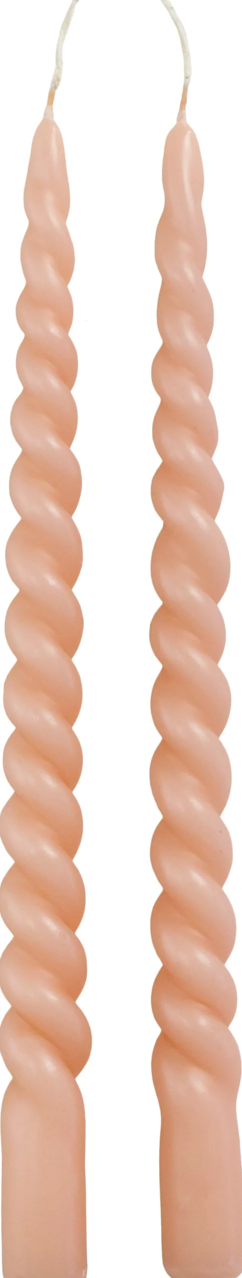 Best Rustik Lys Stabkerzen Swirl rosa 8,5 Std. 2 St. Stabkerzen