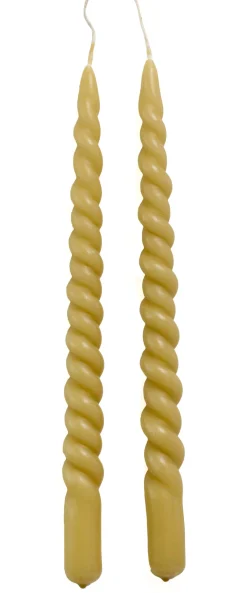 Clearance Rustik Lys Stabkerzen Swirl beige 8,5 Std. 2 St. Stabkerzen