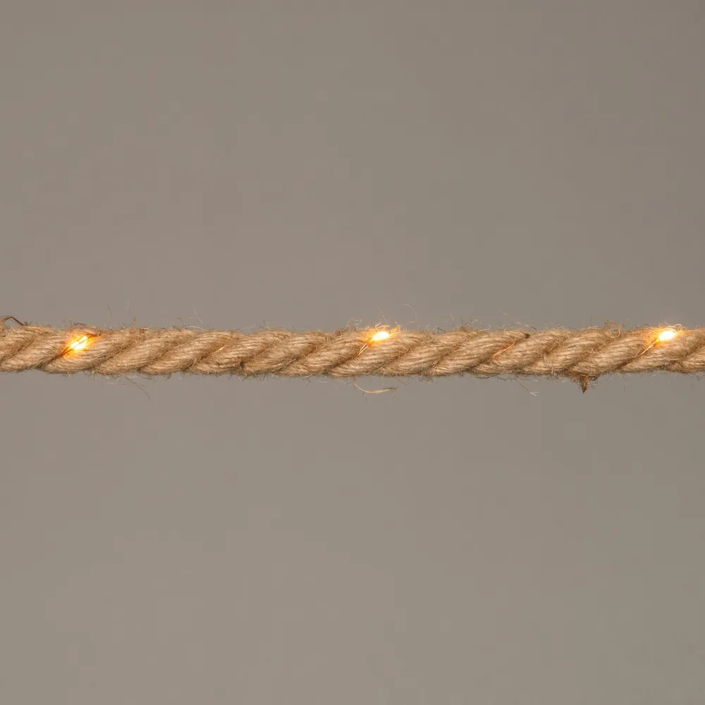 Seil-Lichterkette kupfer 1,5 m mit Timer und 20 LEDs klassisch warm Mini- & Drahtlichterketten