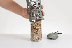 Clearance Singing Friend Futtersilo Tara grau D 13 H 25 cm Gartenvögel|Vogelfutterhäuser