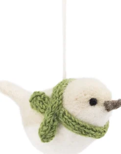 Discount Sjaal met Verhaal Weihnachtsbaumschmuck Vogel creme 8 x 12 x 6 cm Weihnachtskugeln & -Anhänger