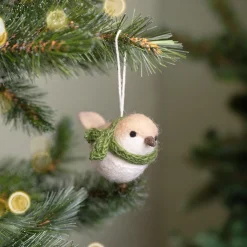 Discount Sjaal met Verhaal Weihnachtsbaumschmuck Vogel creme 8 x 12 x 6 cm Weihnachtskugeln & -Anhänger