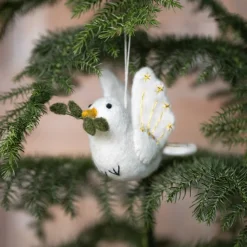 Sale Sjaal met Verhaal Weihnachtsanhänger Friedentaube weiß 9 x 5 x 12 cm Weihnachtskugeln & -Anhänger