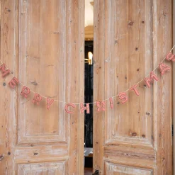 Sale Sjaal met Verhaal Weihnachtsgirlande Merry Christmas rosa 20 x 30 x 5 cm Weihnachtskugeln & -Anhänger