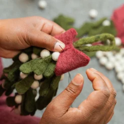 New Sjaal met Verhaal Weihnachtsanhänger Mistel grün / weiß / rot 26 x 14 x 5 cm Weihnachtskugeln & -Anhänger