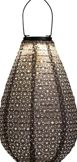 Discount Solarleuchte Marrakesh grau D 20 H 29 cm Solar Gartenleuchten|Außenleuchten Hängend