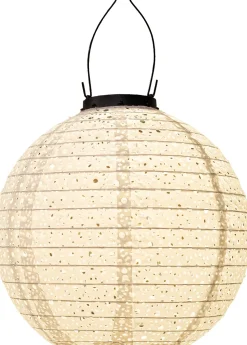 Discount Solarleuchte Marrakesh weiß D 25,5 H 25,5 cm Solar Gartenleuchten|Außenleuchten Hängend